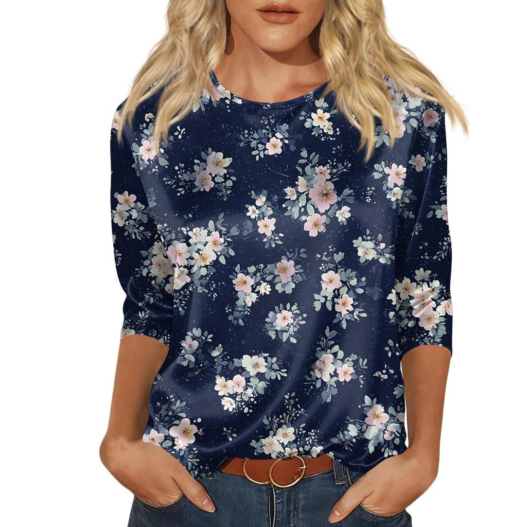 Blouse For Women Dressy 3/4 Long Sleeve Shirts Business Casual Outfit Tops