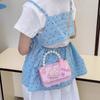Snowflake Frozen Pattern Childrens Small Crossbody Bag With Material Sequin