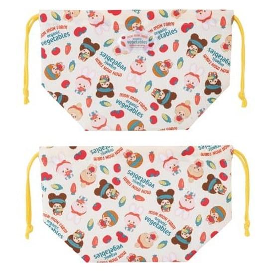 Skater Lunch Pouch Drawstring Bag Bento Monchhichi Mon Mom Farm APKB17-A