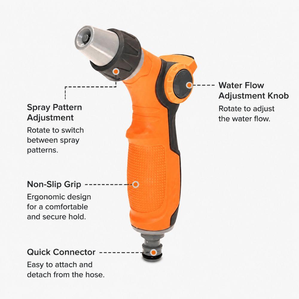 Ergonomic Garden Hose Sprayer ABS, TPR Garden Spray Nozzle Durable Water Sprayer Watering Garden