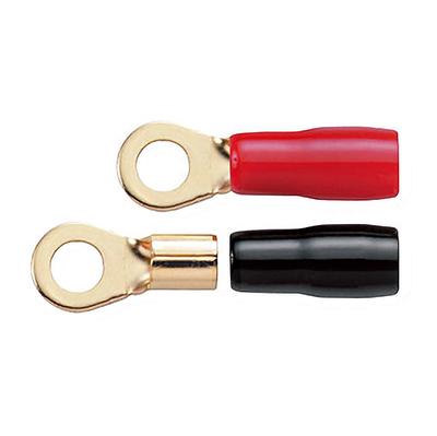 Audio-Technica TL8-M6R Cable Terminator (R-type Crimp Type) (1 Each In Red and Black) (for 6mm Threads Up To 8 Gauge)