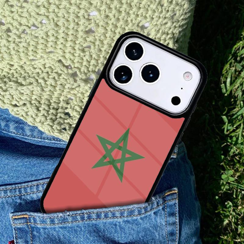 Maroc Morocco Flag Coat Of Arms Mobile Phone Case Compatible with IPhone 17 16 15 14 13 12 11Pro Max 17 Air Cover