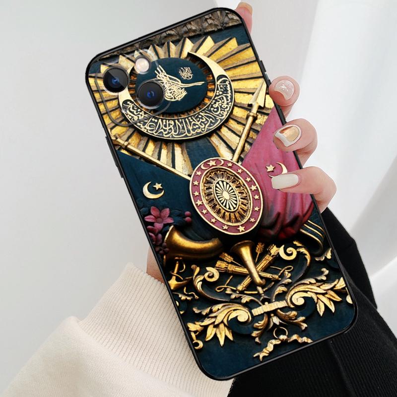 Ottoman Empire Coat Of Arms Phone Case For iPhone 11 12 13 14 15 16 Pro Max Mini X XR XS Max Plus Cover Funda