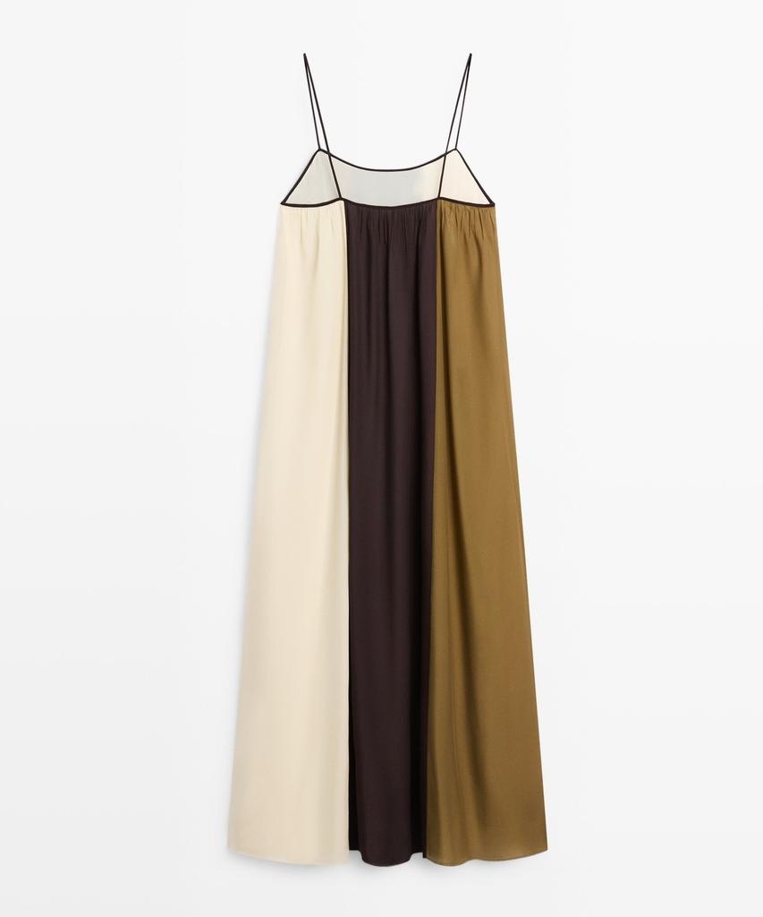 Masimodutti Fluid Strap Midi Dress