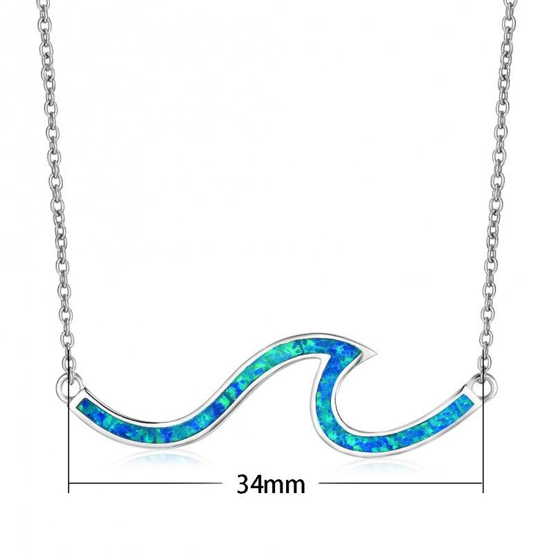 wih women's wave necklace exquisite necklace simple personality necklace