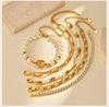 Elegant Pearl Cubic Zirconia Bracelets for Women, Stainless Steel Stackable Bracelet Chunky Jewelry