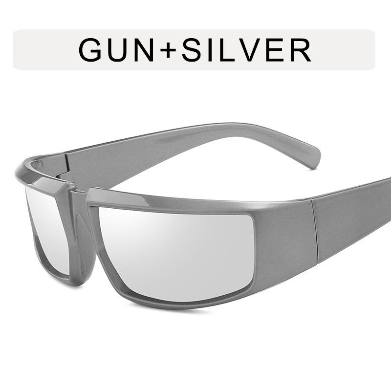 New Sports Sunglasses Women Punk Goggle Brand Designer Sun Glasses Men Silver Shades Uv400 Eyewear