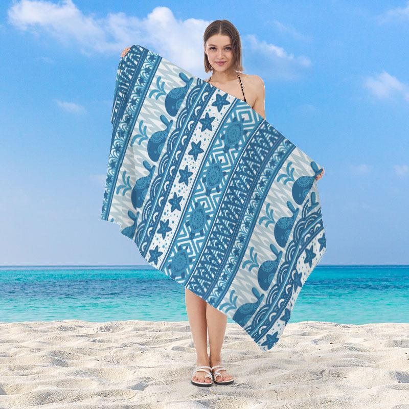 Tropical Palm Leaf Beach Towel Microfiber Quick Dry Absorbent Lightweight Monstera Print Towel for Beach Pool Vacation Travel
