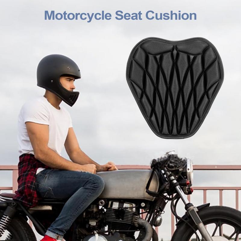 Motorcycle Seat Cushion Pad Soft Motorbike Pad Shock Absorption 3D Soft Cover Comfort For Adults Women Men Long Rides Driving