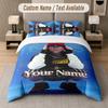 Billie Eilish 3Pcs Bedding Set, Personalized Custom Name Text, 1 Duvet Cover & 2 Pillowcases For Bedroom