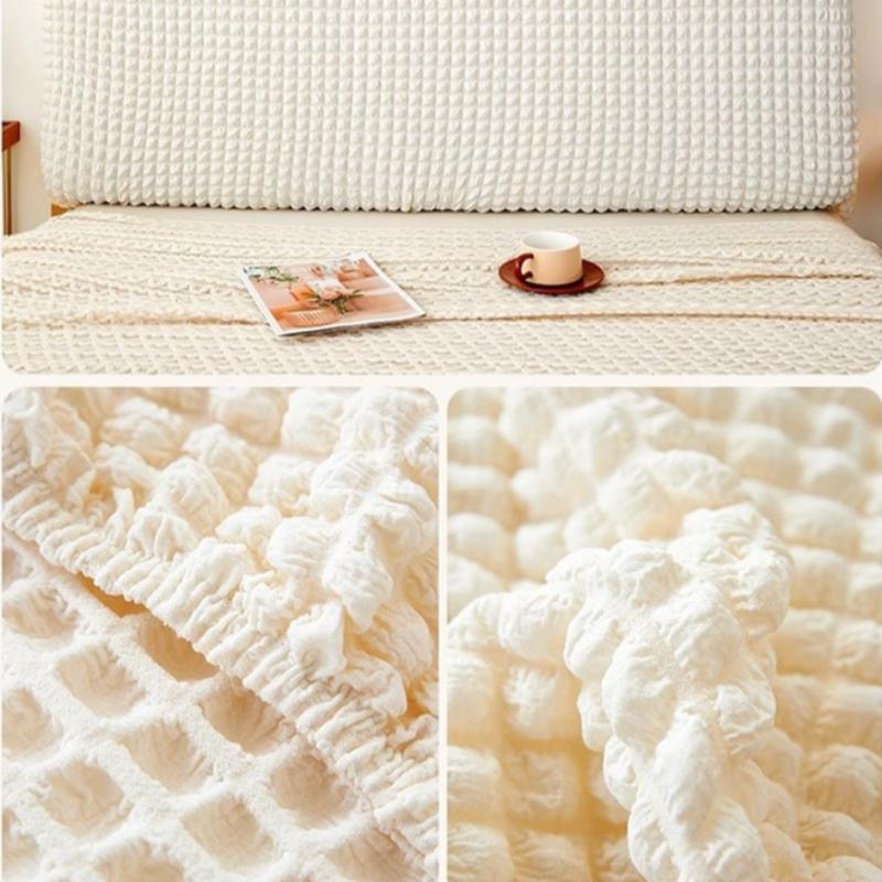 Simple Foam Gauze Headboard Covers Bedback Dustproof, Anti Slip and Wear-resistant Protective Cover Home Wooden Bed Backrest Decorative Hood