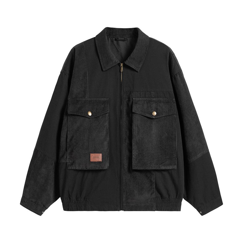 Spring and Autumn Men's Japanese Work Style Thin Jacket Contrasting Color Design Outdoor Casual Personality Versatile