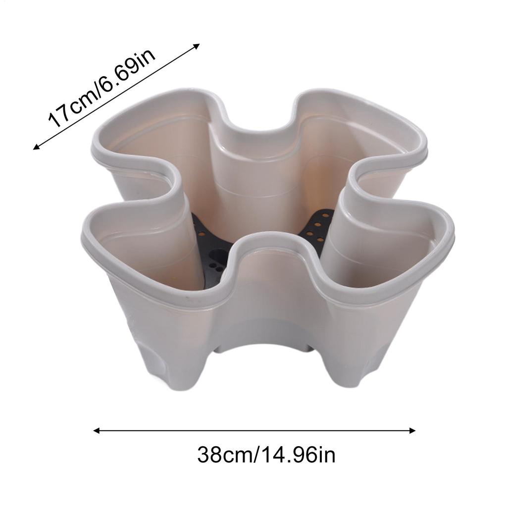Strawberry Tower Planter Vertical Stackable Anti-Slip Drainage Planter Indoor Outdoor Vegetable Pots For Garden Yard Farm Patio