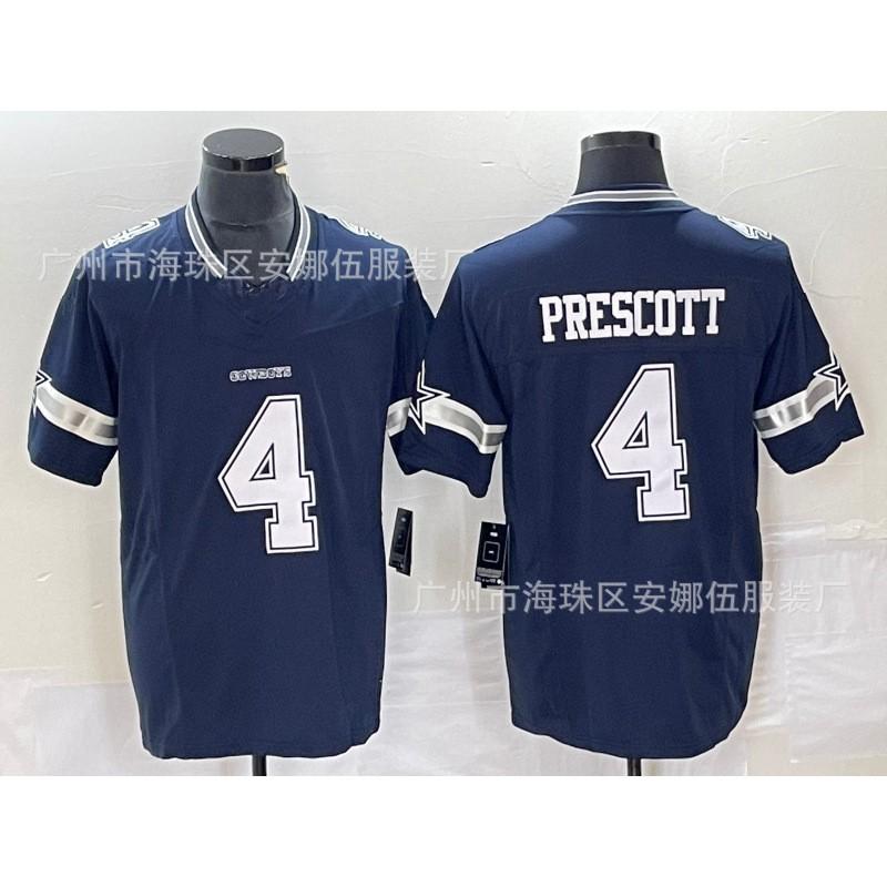 Mens American Football Jersey Dallas Cowboys Style Cotton Blend Performance Sportswear Rugby Training Game