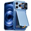 Flip Card Holder Sliding Camera Cover PC Hybrid TPU Phone Case