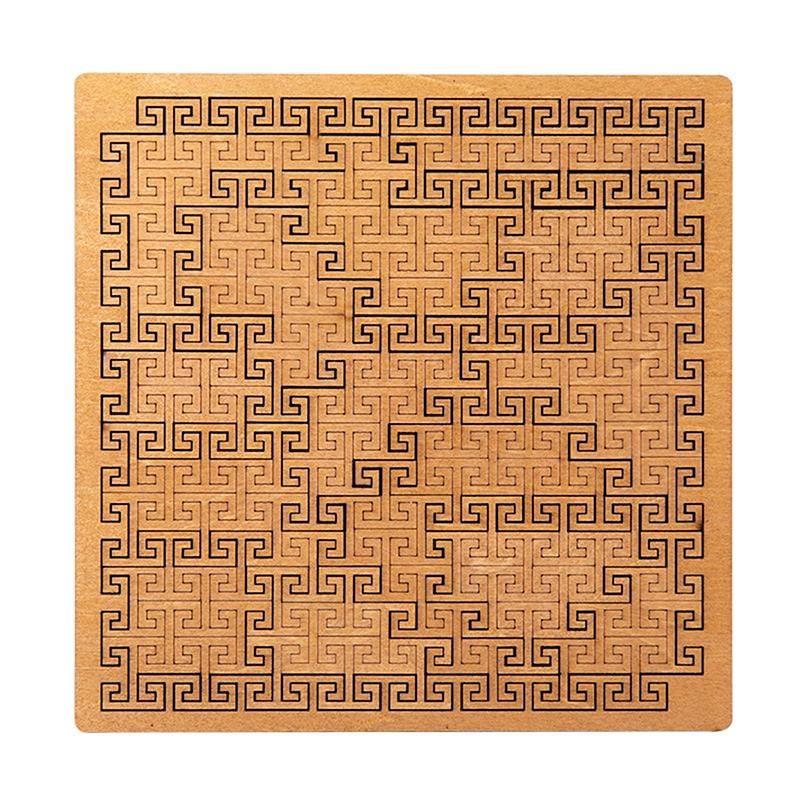 Fractal Tray Puzzles,Mind Bending Wooden Jigsaw Puzzle,Unique Irregular Creative Labyrinth Impossible Difficult