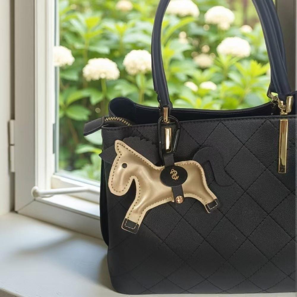 Handmade Stitching Horse Pendant Multi-color Keychain New Trend Bag Charm Backpack Accessory