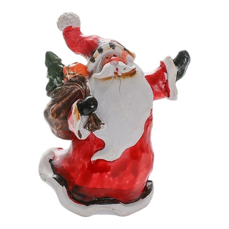 Christmas Figurine Figure Decors Resin Santa Clauses Statue Christmas Decorative Figurines Table Centerpiece for Holiday