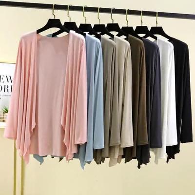 Herfst Zomer Zonbeschermingskleding Vrouwen Modal Vest Dames Sjaal Bovenkleding Vrouwelijk Lange Mouw Vesten Vrouwen Dunne Jas