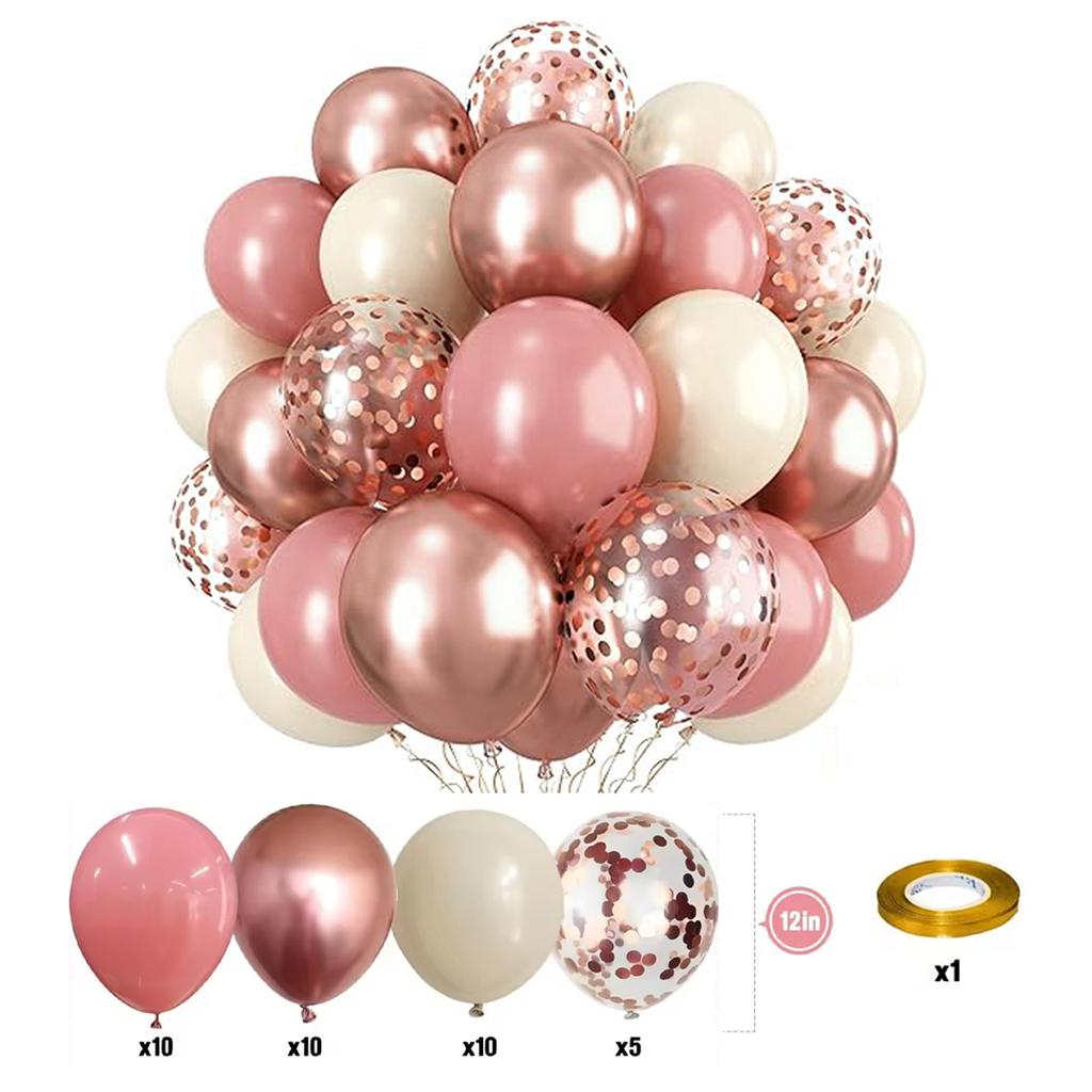 35 Stück Rosa, Grüne und Lila Luftballons Valentinstag Geburtstag Hochzeit Dekoration Jahrestag Geschlechtsenthüllung Bögen Set