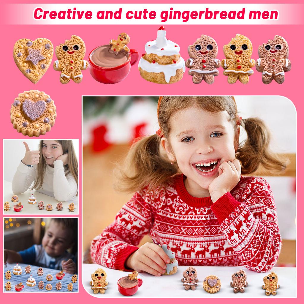 Creative And Cute Christmas Gingerbread DIY Decoration Accessories  Figurines