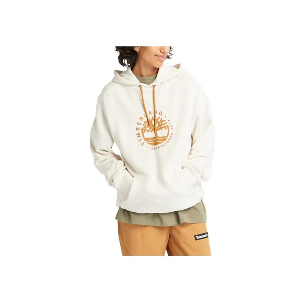 Timberland Tree Logo Letter Print Pullover Hoodie Men hoodies White A6QTS-CM9