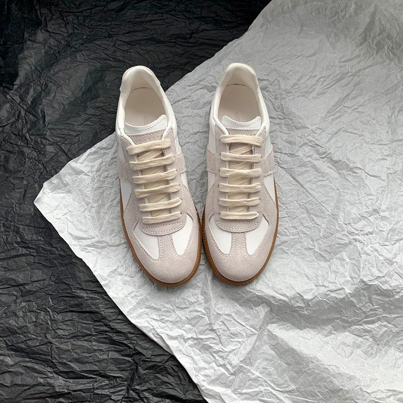 

[Su Yinyin of the same style] Super genuine version~ retro leather white casual moral training shoes women s low-top sports shoes 40