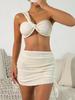 2025 One-Shoulder Sexy Hot Girl High-End Bikini Swimsuit Three-Piece Set