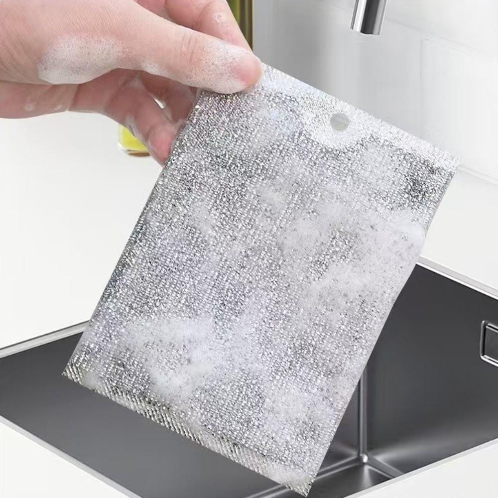 10 STÜCKE Multifunktionale Stahldraht Spültücher Antihaftöl Reinigungswerkzeuge Küchenreinigung Scheuerschwamm Doppelseitig