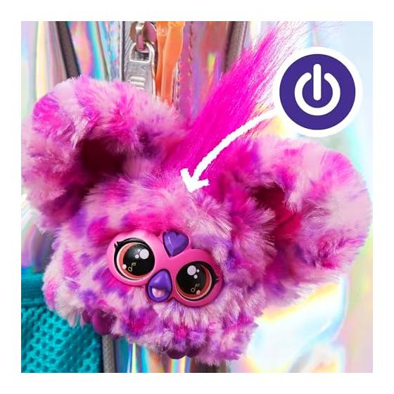 Hasbro Furby Fur Bullets Hip Bop Mini Friend Over 45 Sounds, Furby Language Electric Plush Toy for Boys and Girls Ages 6 and Up, Pink and Purple