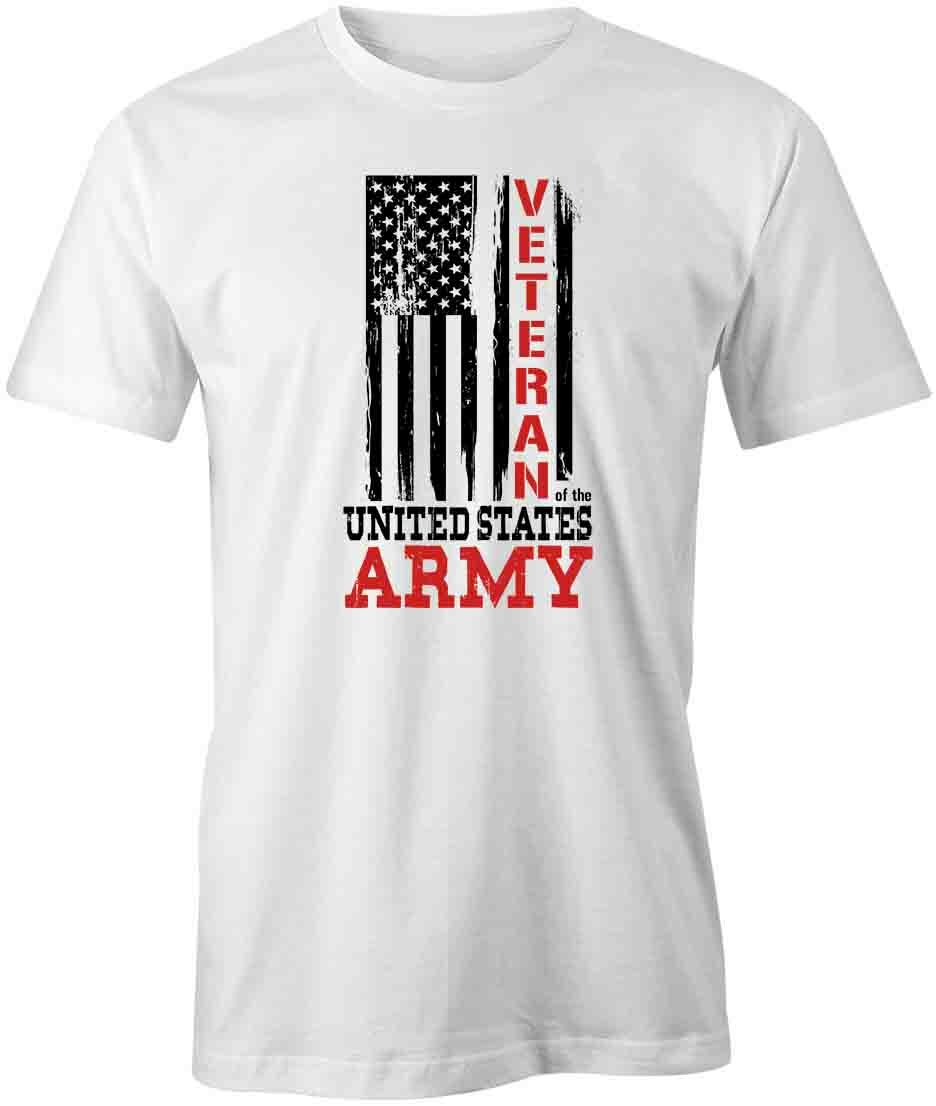 VETERAN OF THE US ARMY TShirt Tee Short-Sleeved Cotton PATRIOTIC USA S1WSA426 S