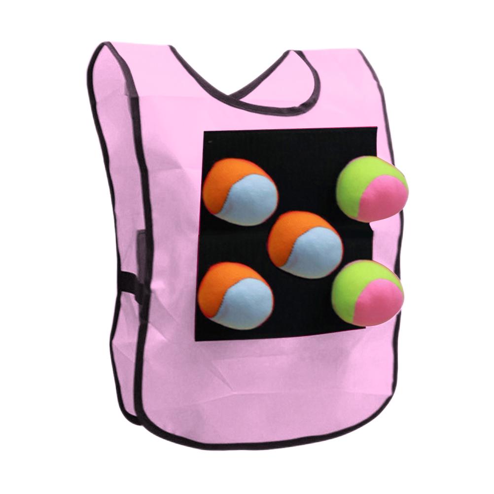 Vesta Lipicioasă Dodgeball Joc de Aruncare în Aer Liber cu 5 Mingi pentru Copii Joc de Activitate în Aer Liber pentru Copii