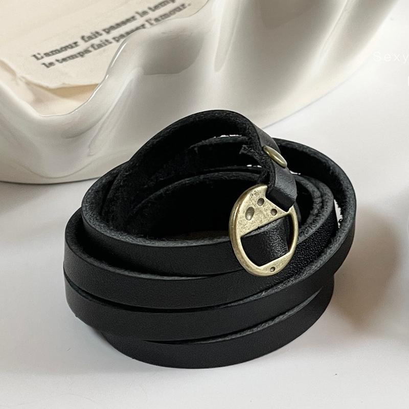 

Fashion Brown Artificial Leather Necklace Choker for Women Adjustable Bracelet Multifunctional Choker Waist Chain Trendy Jewelry чёрный