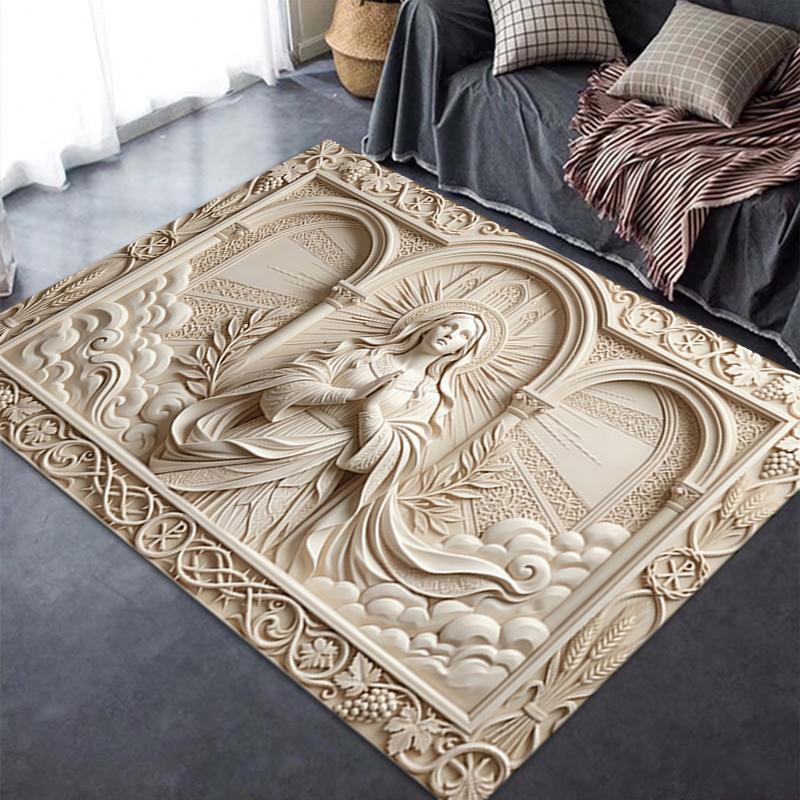 2025 New The Holy Mother Carpet Rug for Living Room Bedroom Home Sofa Decoration,Kids play Non-slip Floor Mat10