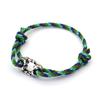 Handmade Ethnic String Bracelet For Men Sliding Adjustable Nautical Wrap Braslet With Stainless Steel Outdoor Cycling Braclet