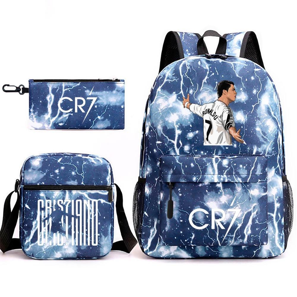 3-delige Schoolrugzakset voor Studenten Grote Capaciteit Oxford Stof Schooltas met Schouderband en Etui 3 piece set