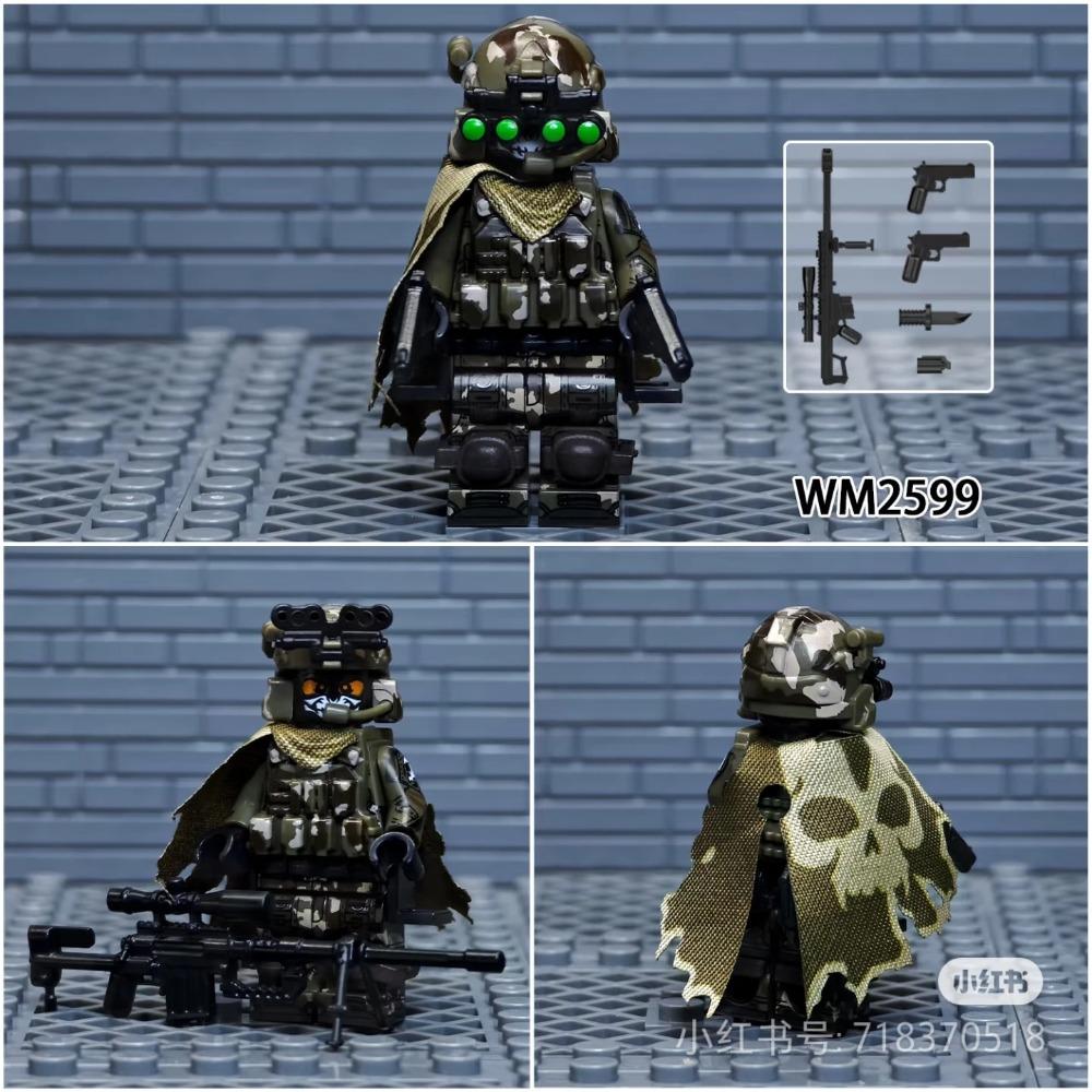 WM6147 WM6168 WM6169 Vojenská série SWAT Speciální jednotky Stavebnice Komando Voják Městská policie Čepice Mini Akční figurka Hračky