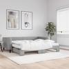 Vidaxl Sofa Rozsuwana Z Materacami, Jasnoszara, 90X190 Cm, Tkanina