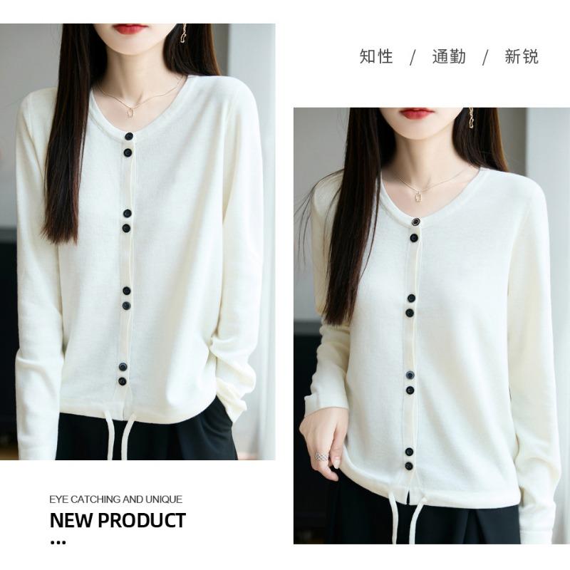 Women S Loose Long Sleeve Knit Cardigan Versatile Sweater Coat