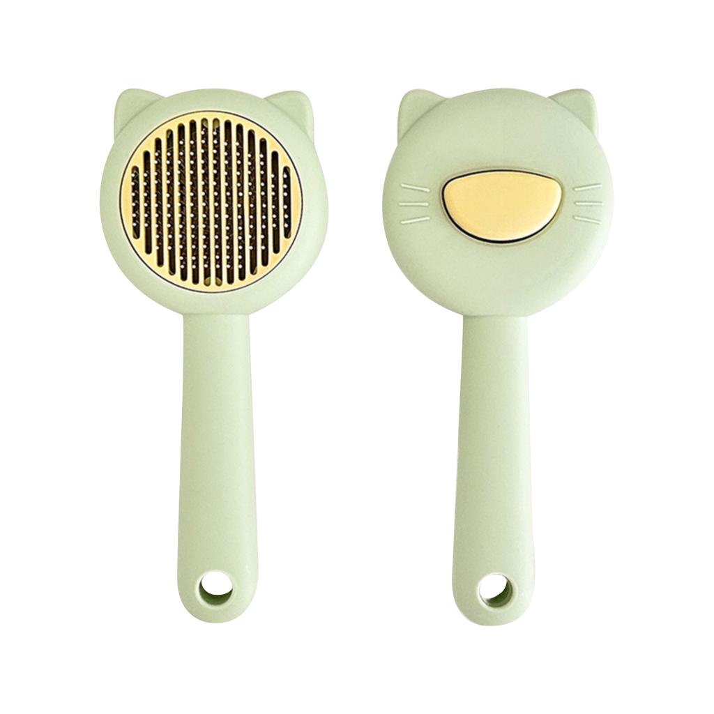 Cat Shaped Pet Grooming Brush for Shedding Removal and Detangling with Ergonomic Handle for Cats and Dogs