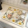 Large Kitchen Super Absorbent Mat Coffee Dish Draining Mat Drying Mat Quick Dry Bathroom Drain Pad Kitchen Faucet Placemat