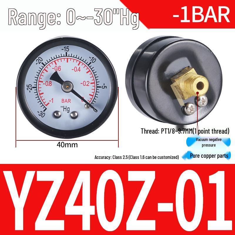 Axial Air Pressure Gauge with Edge Y40/Y50 PSI Radial Regulator