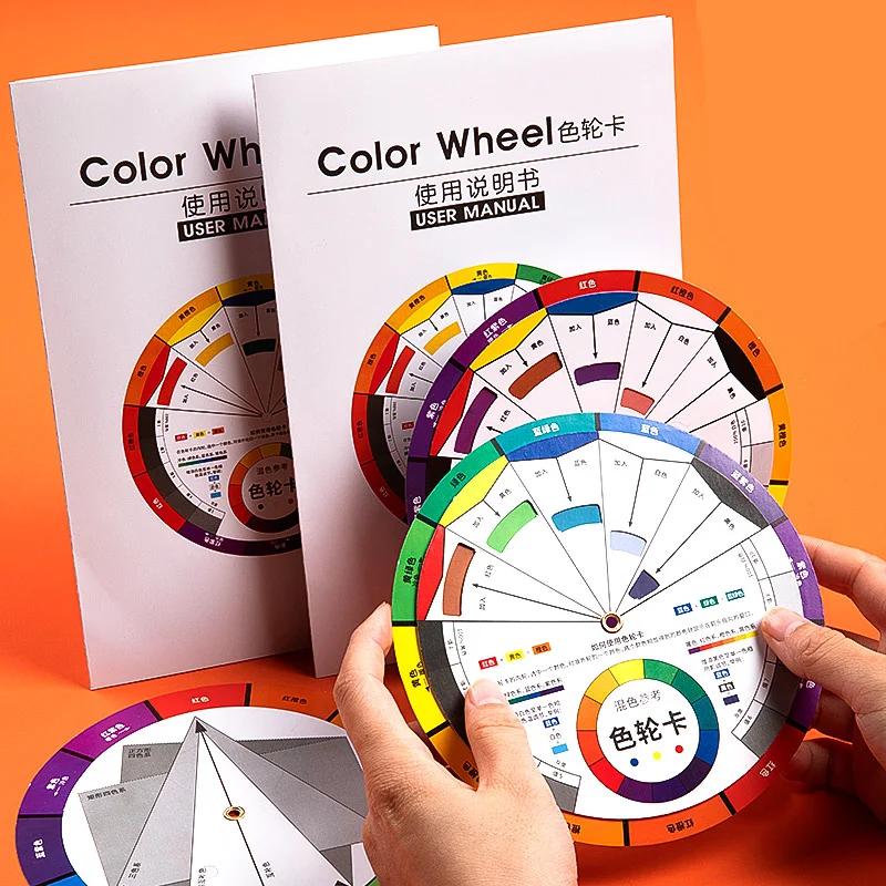 72 Farben Papierkartenrad Zum Malen Kreis Chromatisches Augenbrauenmalerei Design Nägel Professionelles Pigment Make-up Zubehör