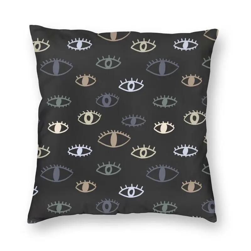 Turkish Evil Eye Cushion CoverPrint Mediterranean Amulet Throw Pillow for Sofa  Case Home Decor Decorative
