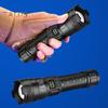 LED Flashlight Super Bright Digital Display IPX65 Waterproof Rechargeable Zoomable Outdoor Emergency Use Tactical Torch Light