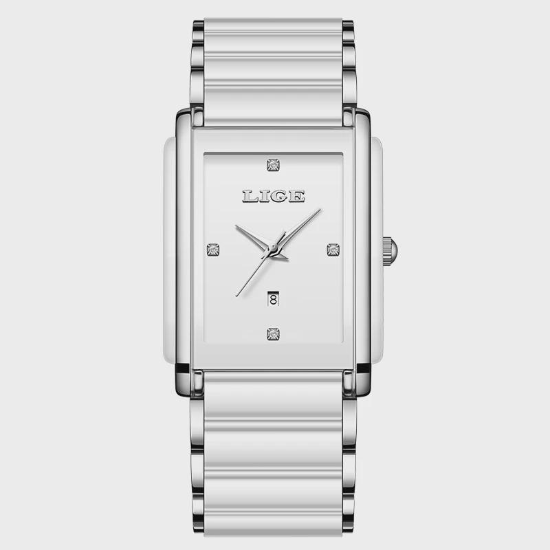 Women Elegant Watches Fashion Simple Diamond Dial Ceramic Women Quartz Watches Ceramic Birthday Gift белый