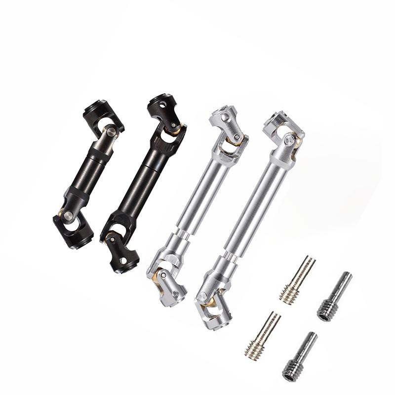 

1pc Internal Spline Metal Drive Shaft Silver/Black Universal Joint Driveshaft CVD Telescopic 60-175mm For Climbing Vehicle Model 60mm-75mm(Black)