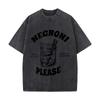 Negroni Please Leave Me Alone With My Negroni Washed Distressed Loose Streetwear Tops For City Walks