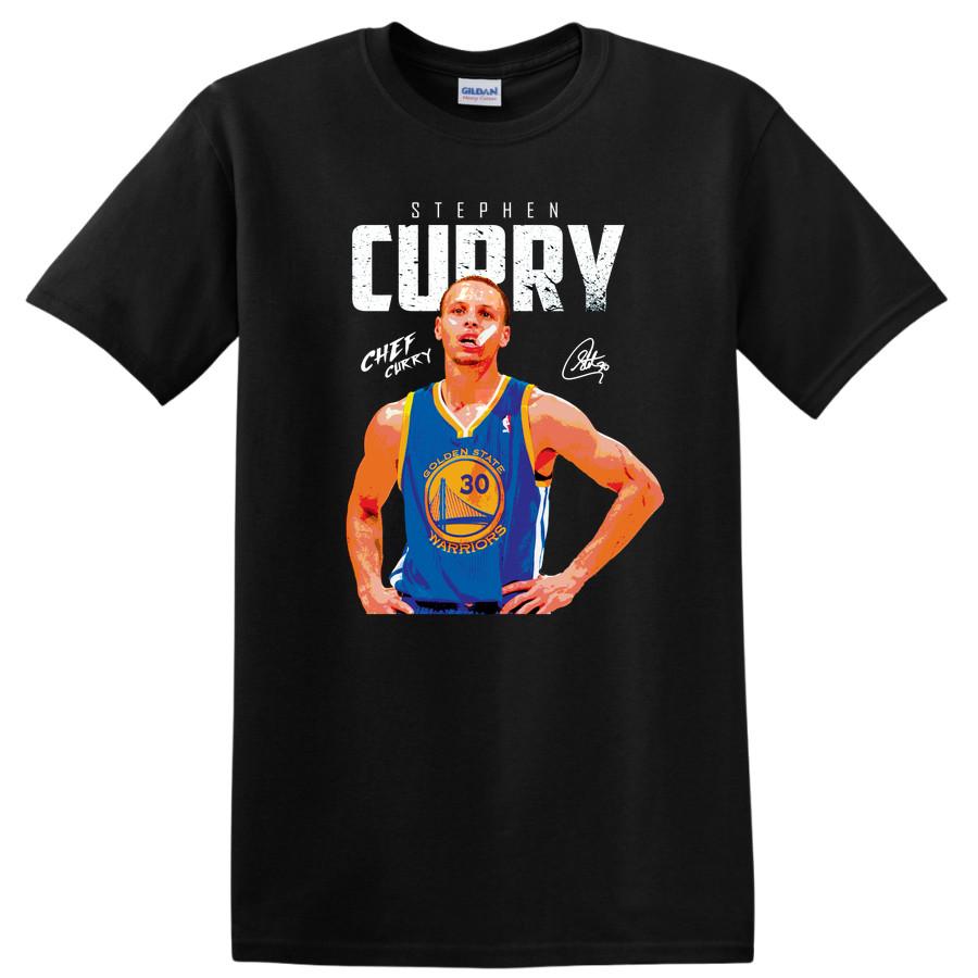 Μπλούζα T-shirt Μπάσκετ Golden State Warriors Steph Curry Γραφικό T-shirt Δροσερό Σχέδιο