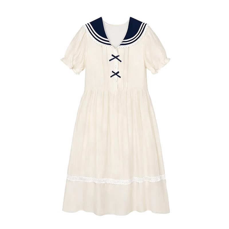 Fuluomi Girls  Summer Academy Style Sailor Dress 160